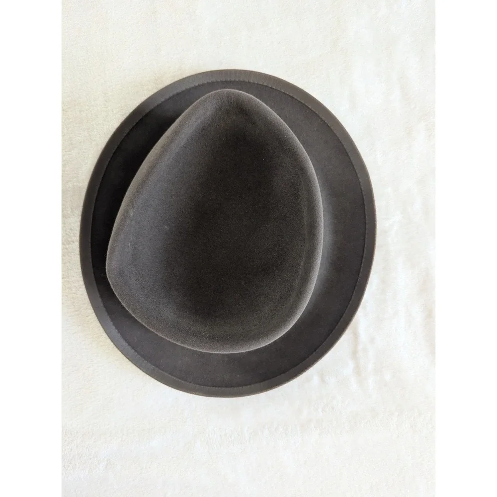 VTG Adam By Miller Hat Bros Gray Fedora Women's Ribbon‎ Trimmed Side Bow Costume